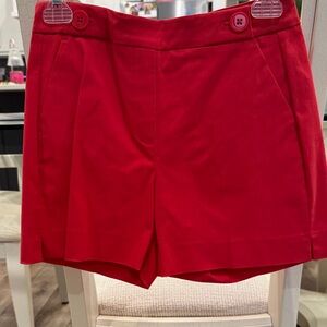 White House Black Market High Waist Red Shorts